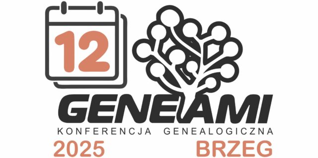 Logo konferencji genealogicznej Geneami Brzeg 12 (2025), wyk. P. Szymański